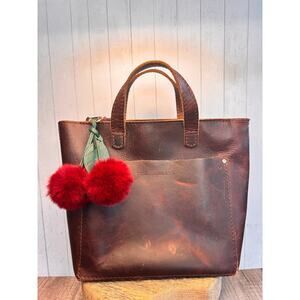 Dark Red Cherries Bag Charm Fuzzy Cherry Red Purse Charm Fruit Charms NEW!